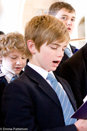 Bearwood College pupils singing during the HymnAlong